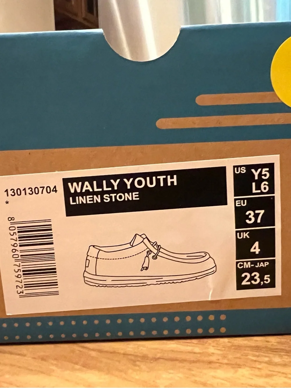 Hey Dudes Wally Youth Shoes - linen stone